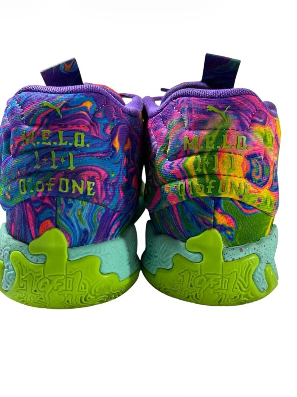 Puma MB.03 Toxic LaMelo Ball Purple Green 379899-01 Men's Size 9.5 Rare "1 of 1" - Picture 2 of 7